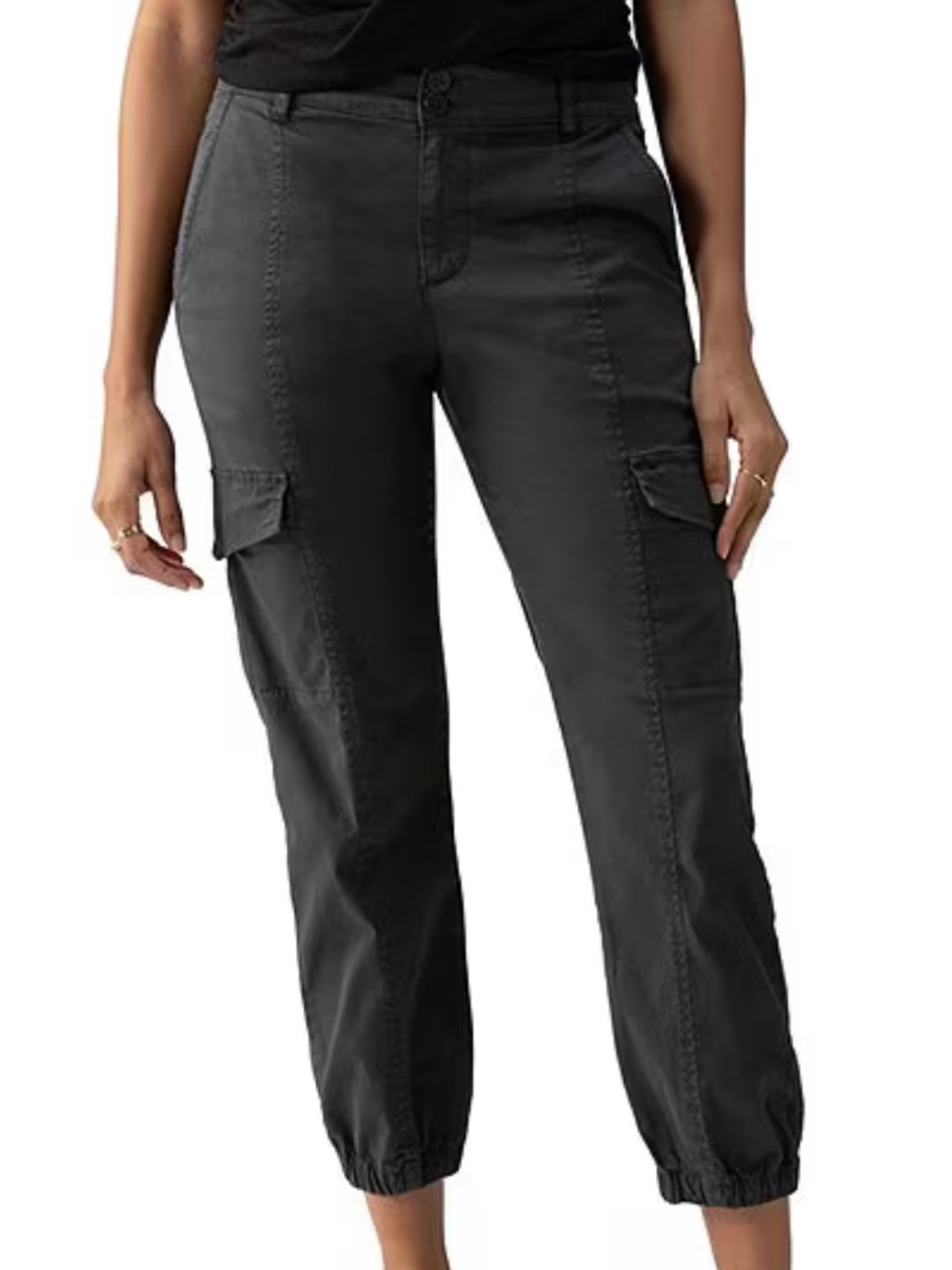 Sanctuary Standard Surplus Cargo Jogger Pants Charcoal Gray Size 27